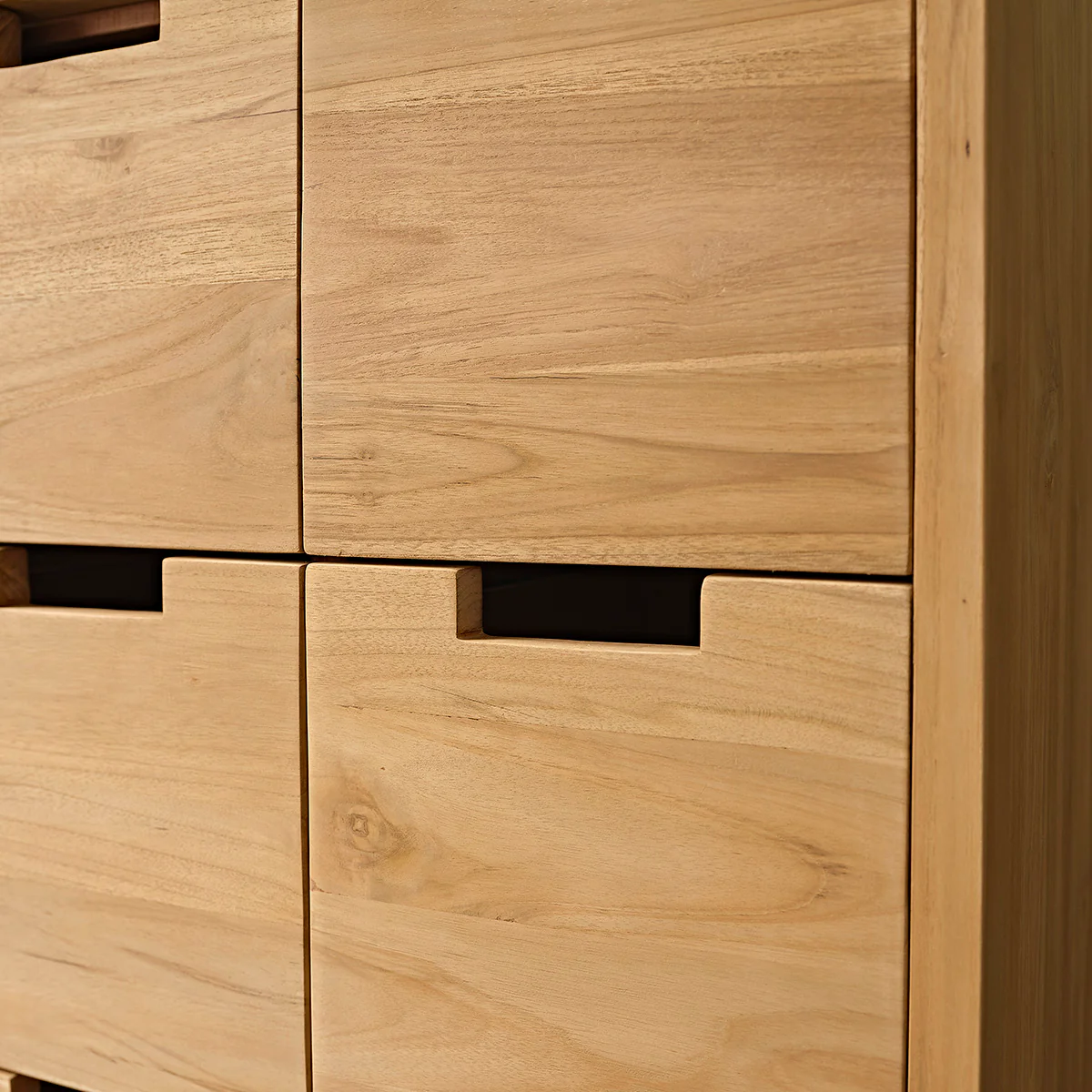 Armadio da ingresso in teak massello 80 cm - Image 5