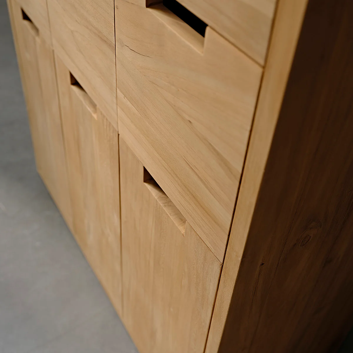 Armadio da ingresso in teak massello 80 cm - Image 6