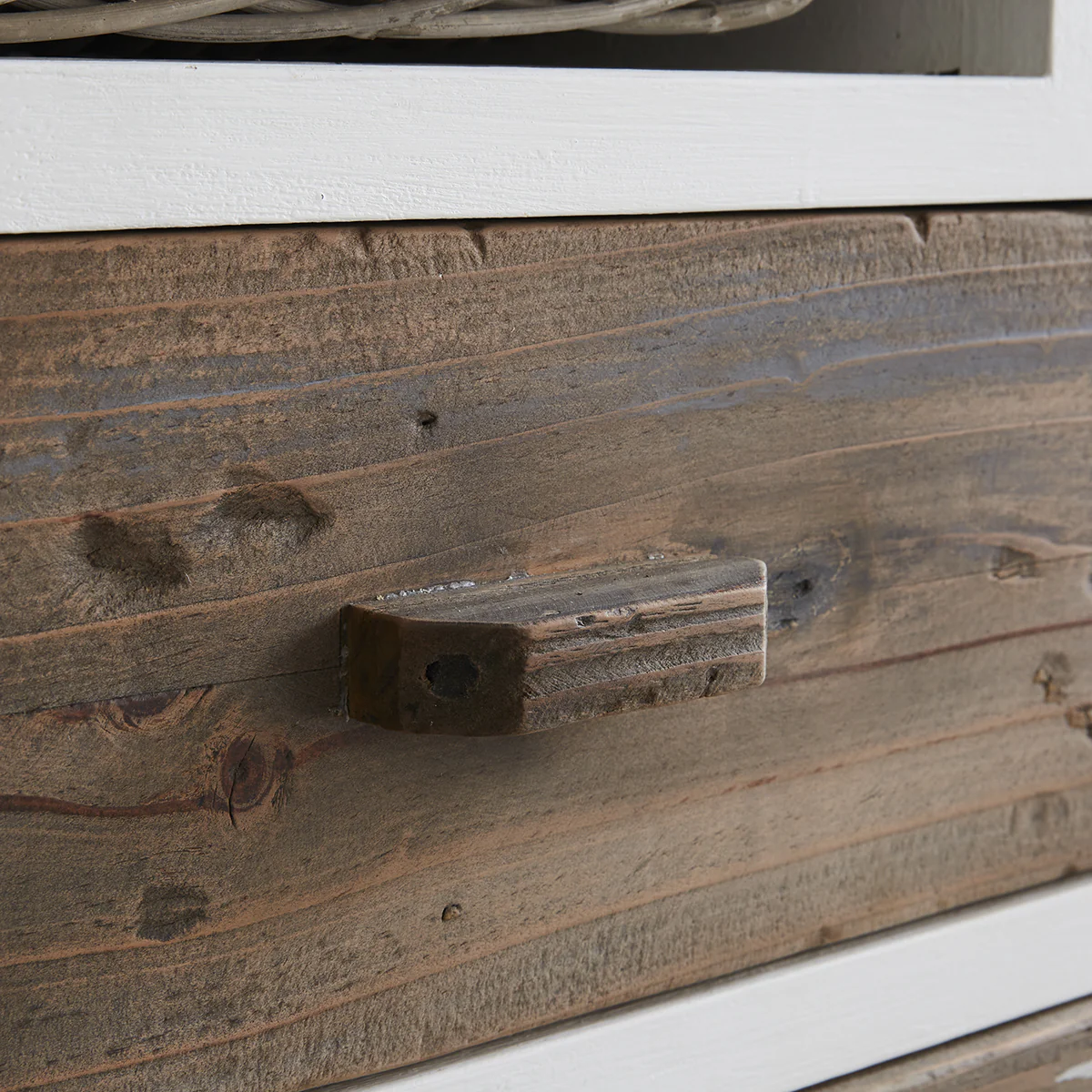 Cassettiera in legno massello riciclato da 80 cm - Image 5