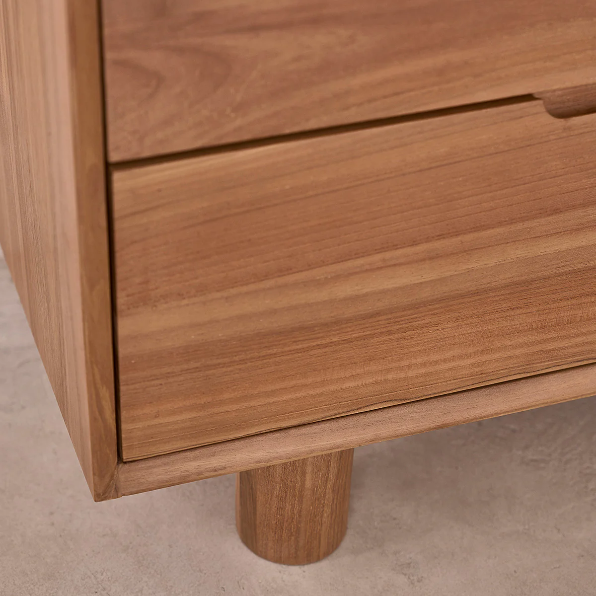 Cassettiera in teak massello 110 cm - Image 7