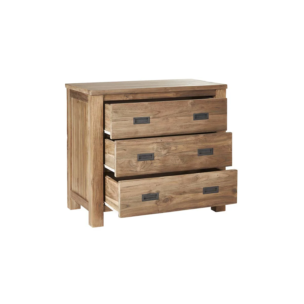 Cassettiera in teak massello riciclato 90 cm - Image 3