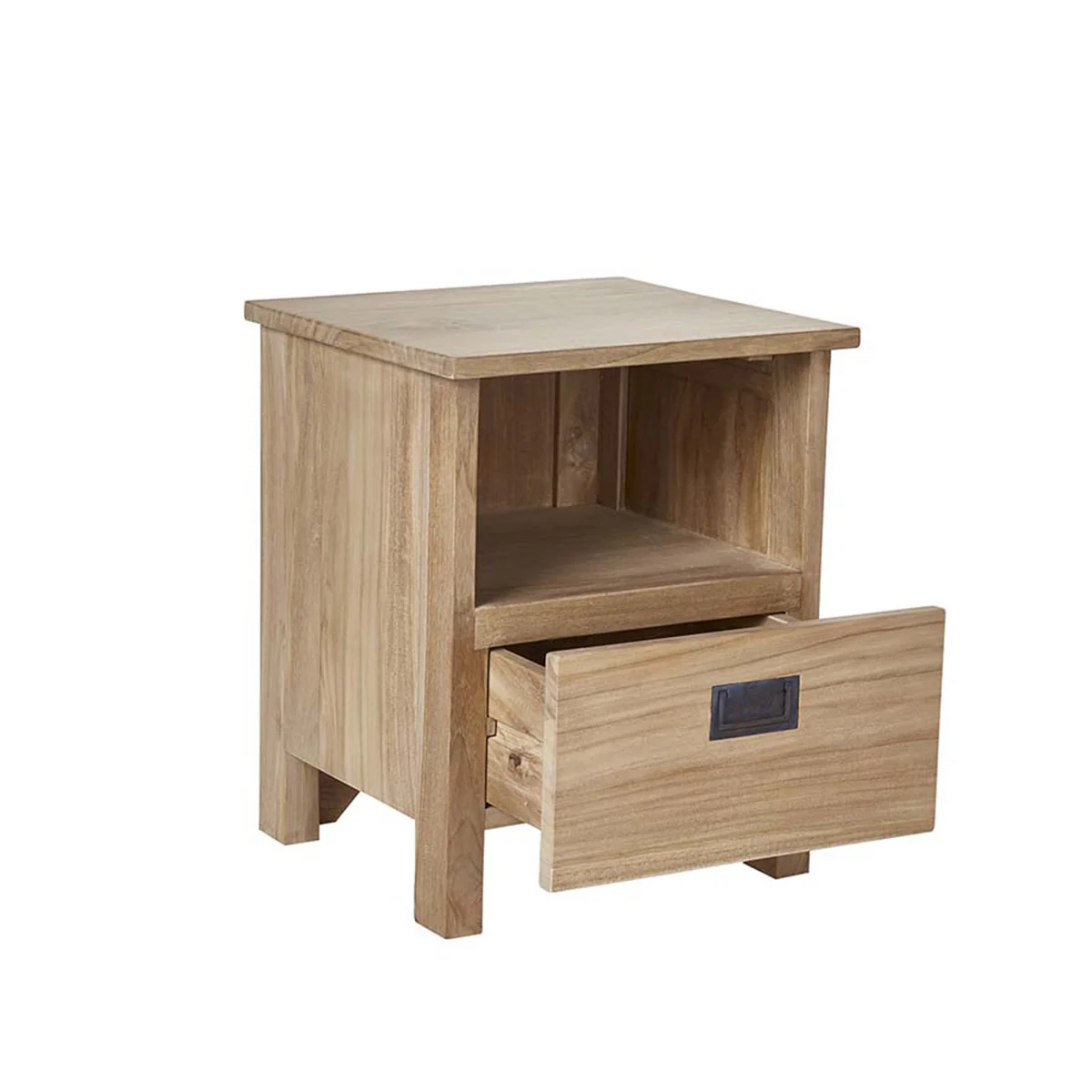 Comodino in teak massello 45 cm - Image 3