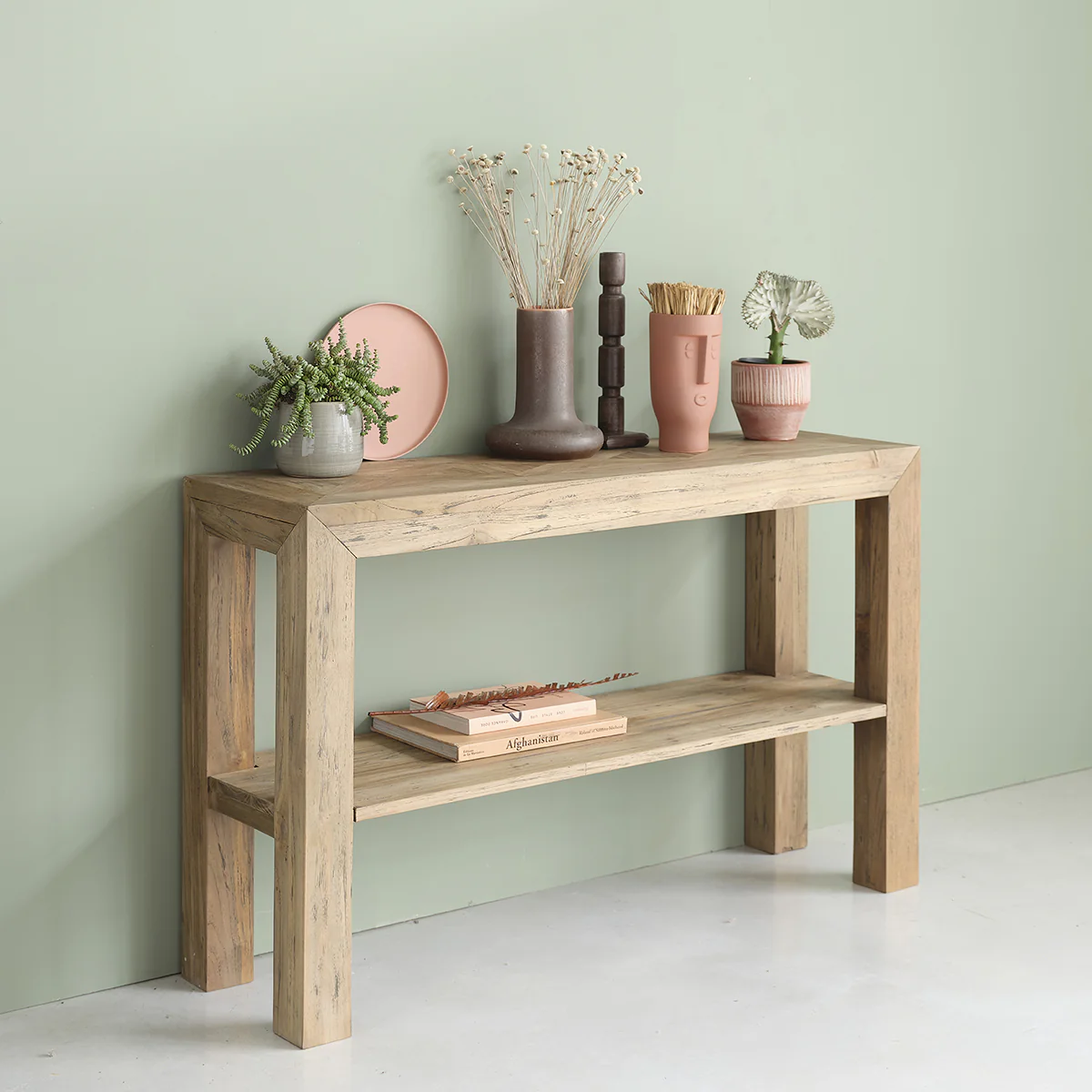 Consolle in teak riciclato massello 120 cm - Image 3