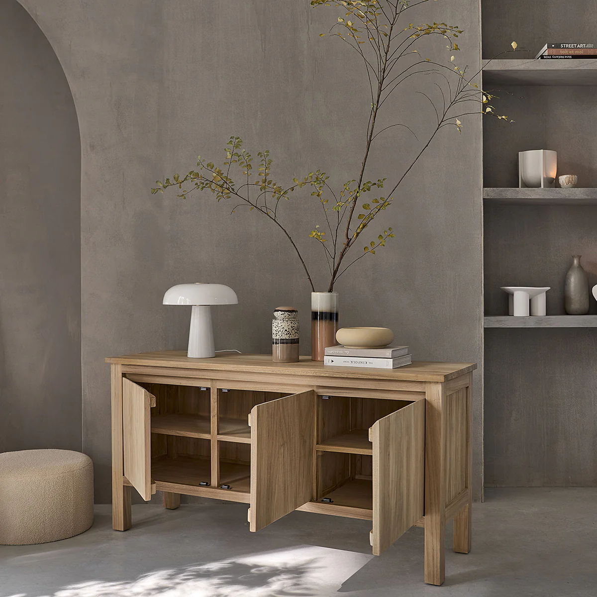 Credenza in teak massello 150 cm - Image 4