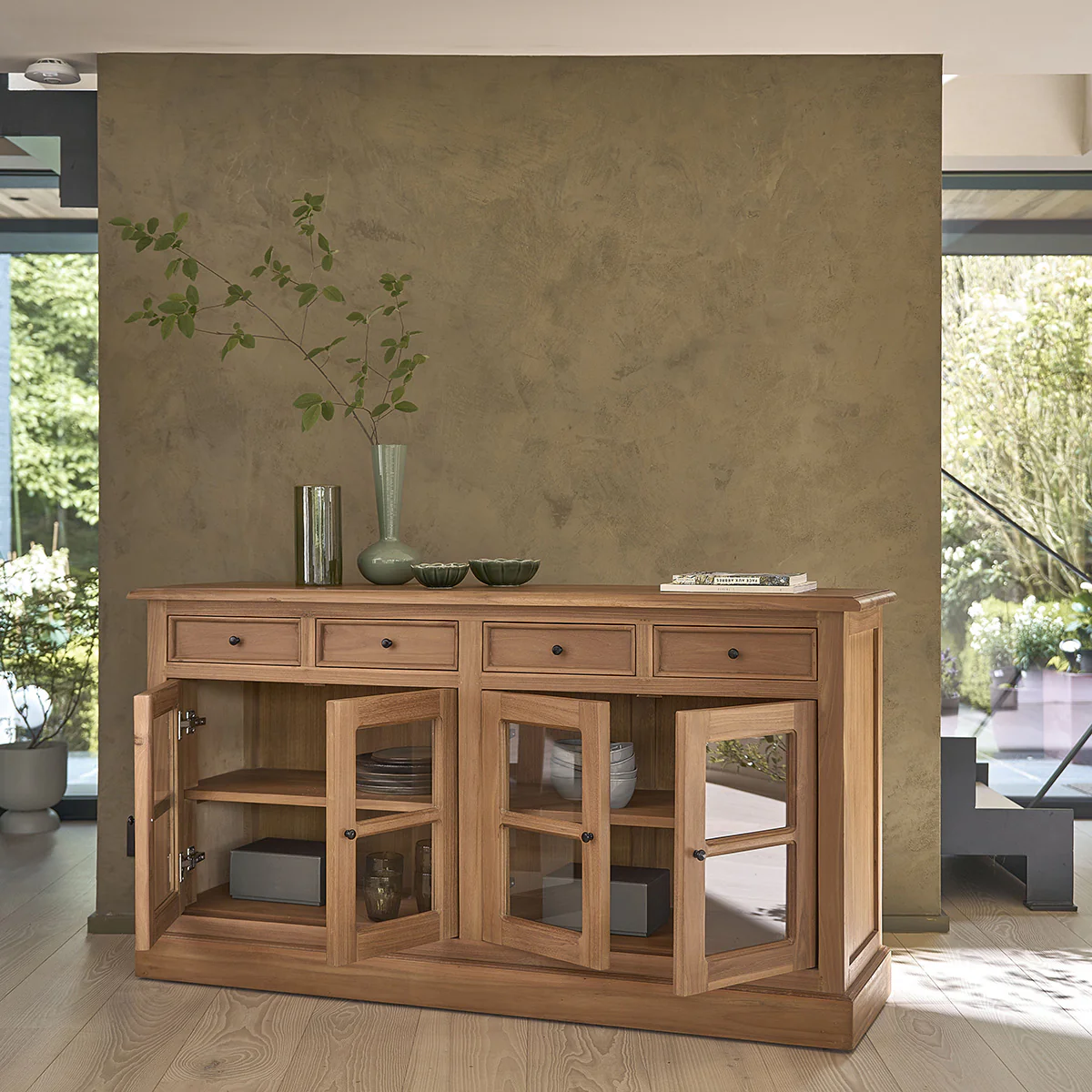 Credenza in teak massello 160 cm - Image 4