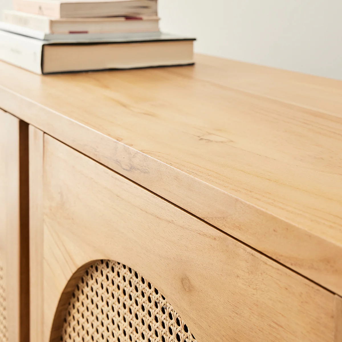 Credenza in teak massello e cannage 183 cm - Image 5