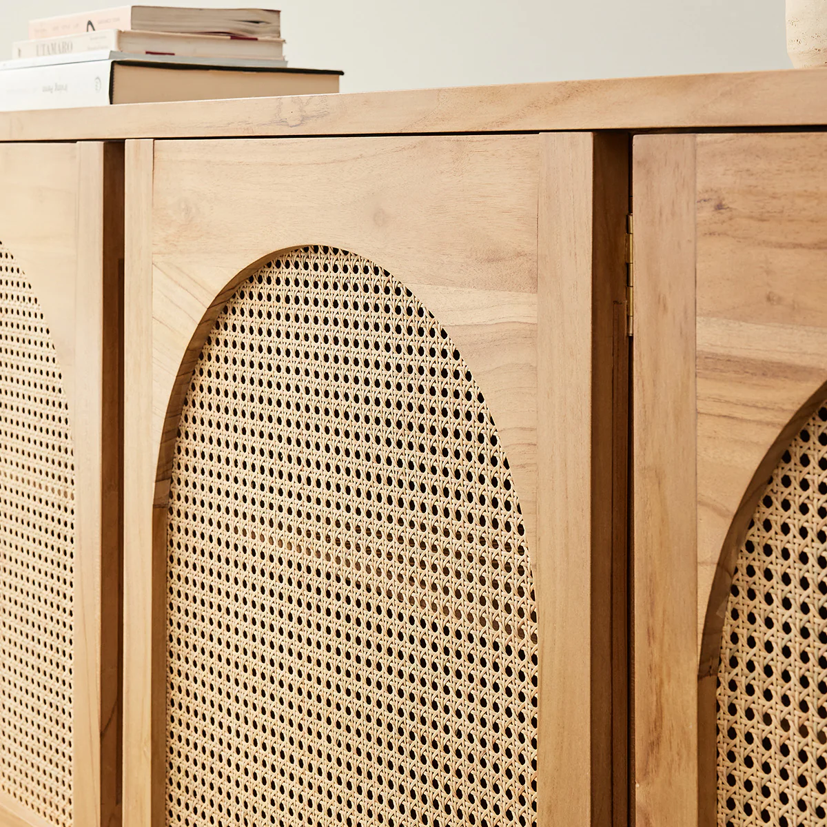Credenza in teak massello e cannage 183 cm - Image 6