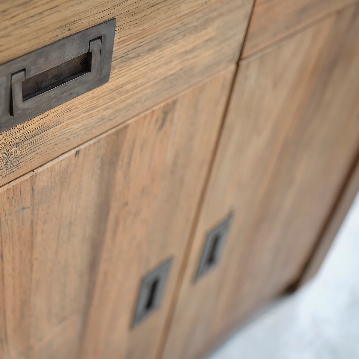Credenza in teak massello riciclato 100 cm - Image 4