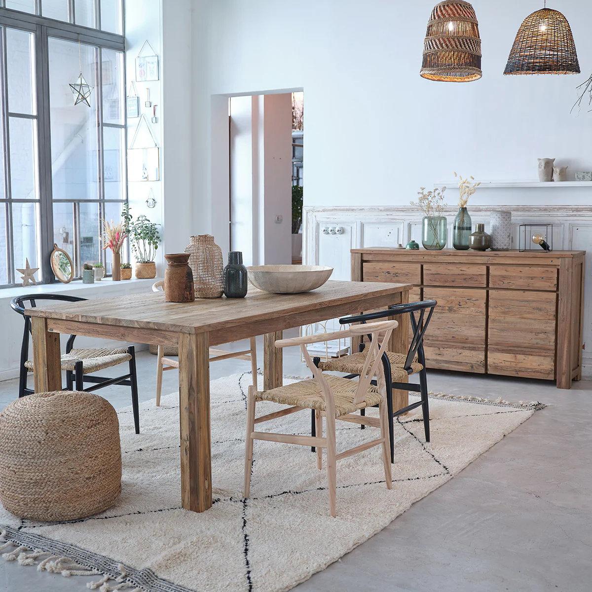 Credenza in teak massello riciclato 160 cm - Image 6