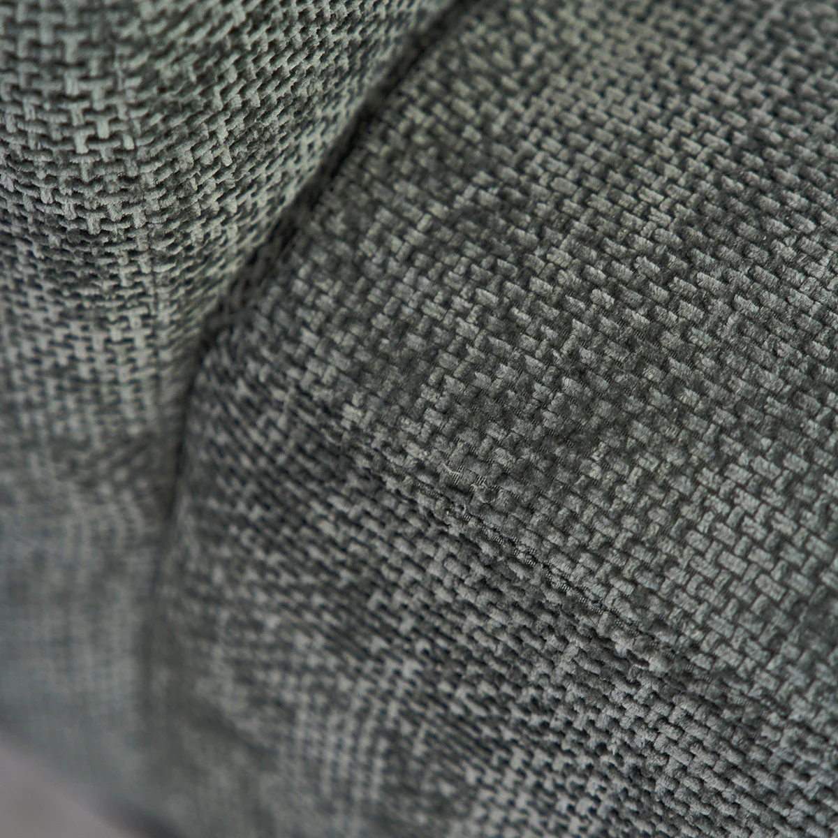 Divano dritto a 4 posti in velluto intrecciato grigio-verde - Image 5