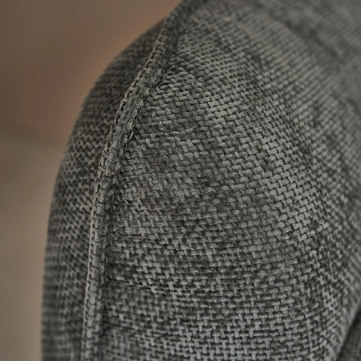 Divano dritto a 3 posti in velluto intrecciato grigio-verde - Image 6