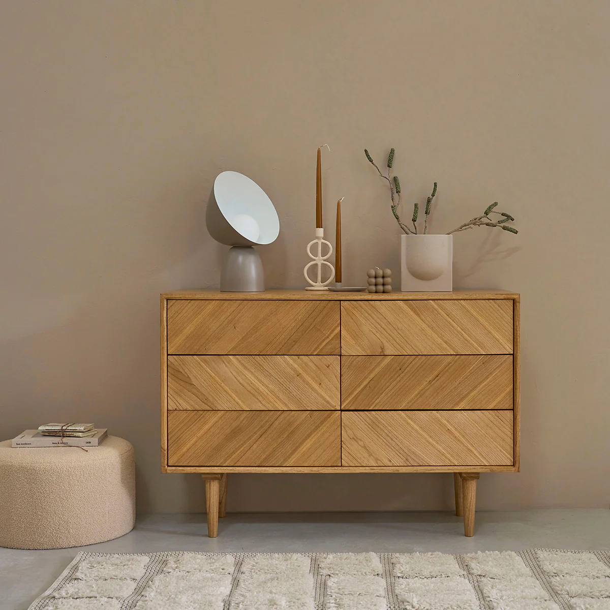 Lampe à poser en métal taupe - Image 3