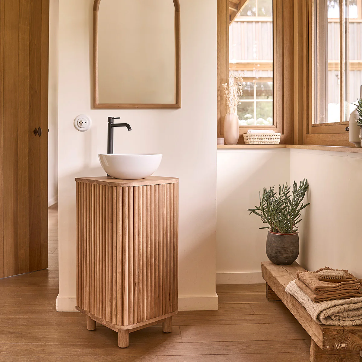 Lavabo in teak massello 40 cm - Image 3