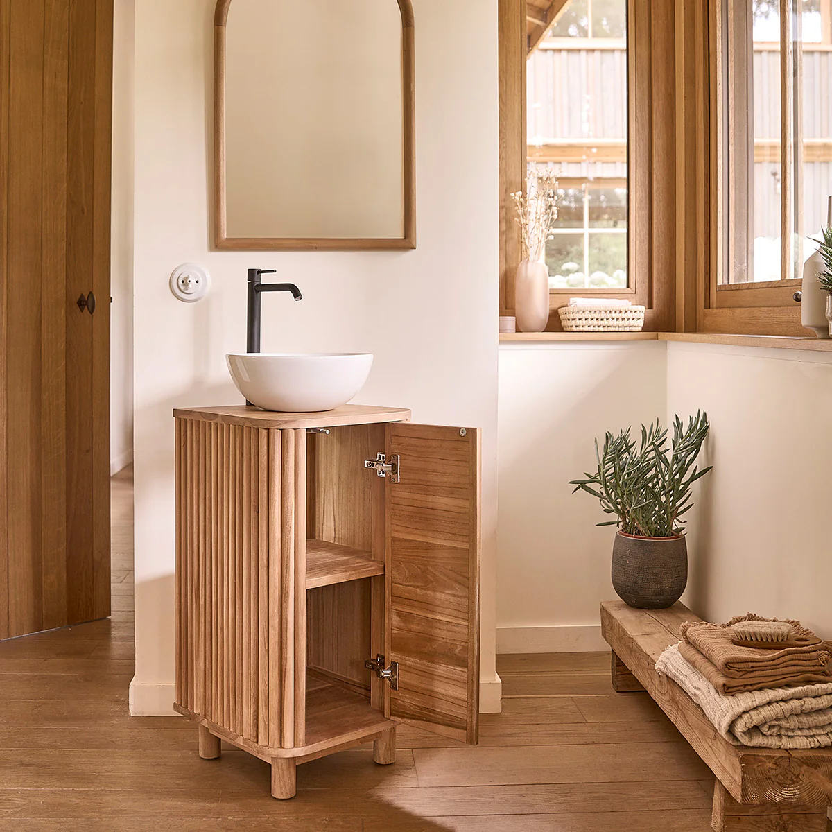Lavabo in teak massello 40 cm - Image 4