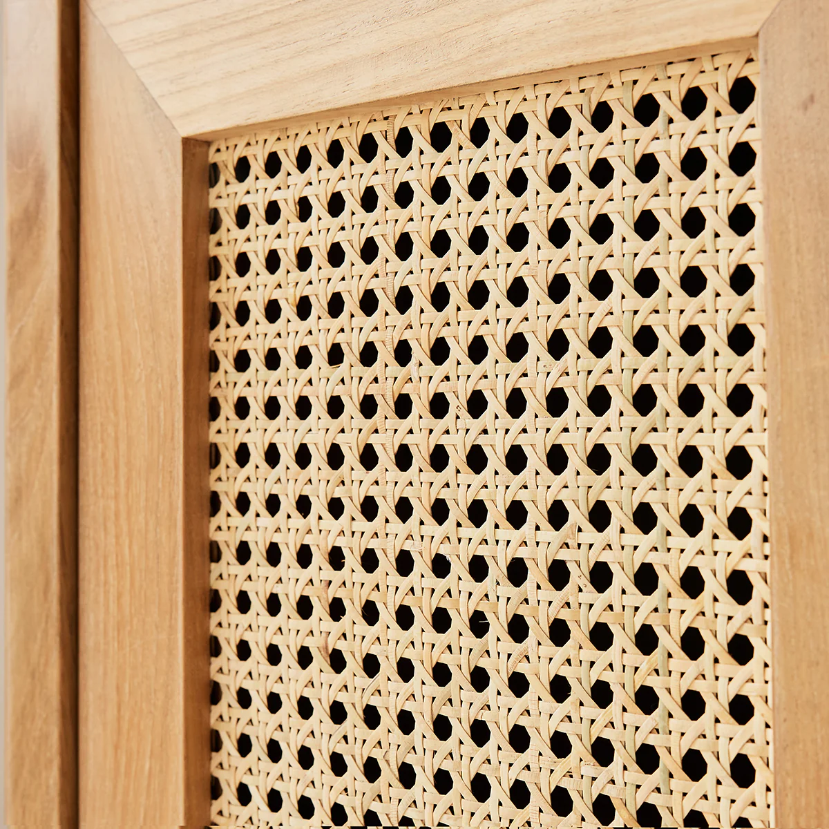 Lavamano in teak massello e cannage 35 cm - Image 4