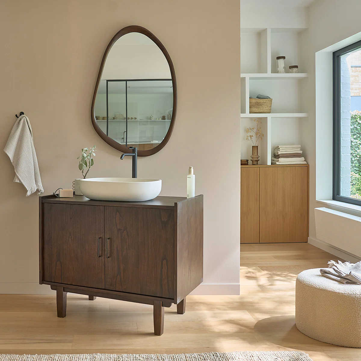 Mobile da bagno in mindi massello 90 cm - Image 3