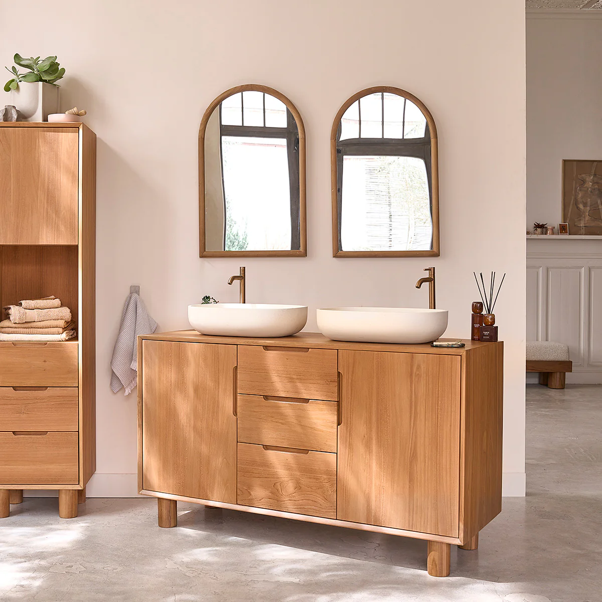 Mobile da bagno in teak massello 140 cm - Image 3