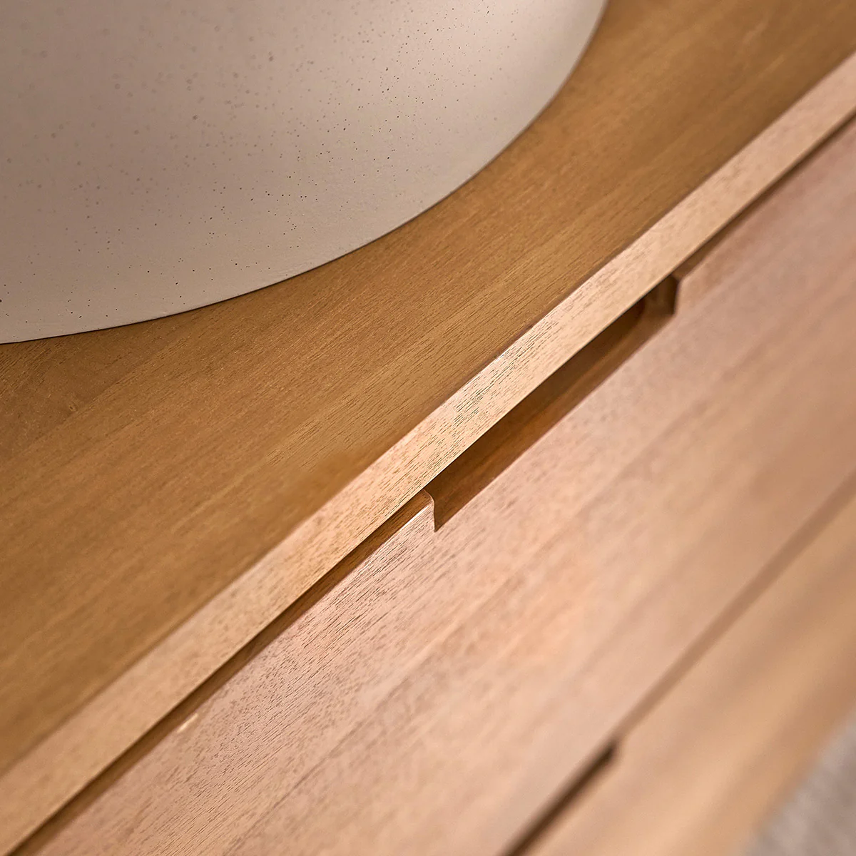 Mobile sottolavabo sospeso in teak massiccio 60 cm - Image 4