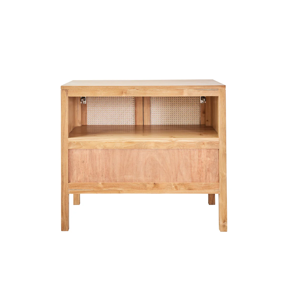 Mobile per lavabo in teak massello e cannage 90 cm - Image 6