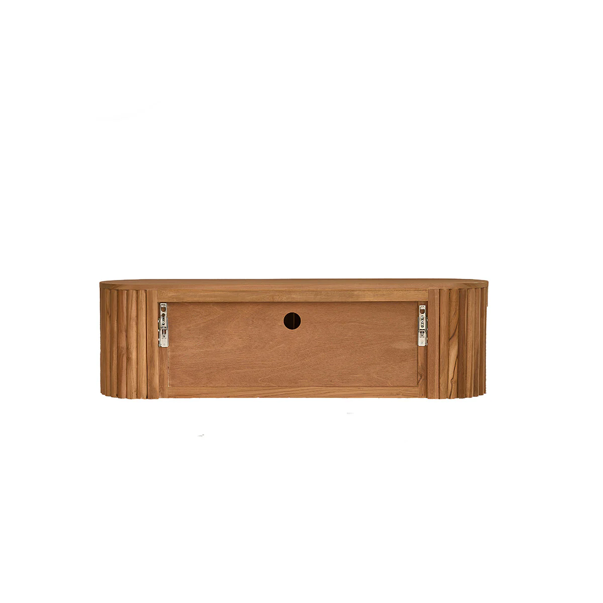 Mobile porta TV a parete in legno di teak da 140 cm - Image 6