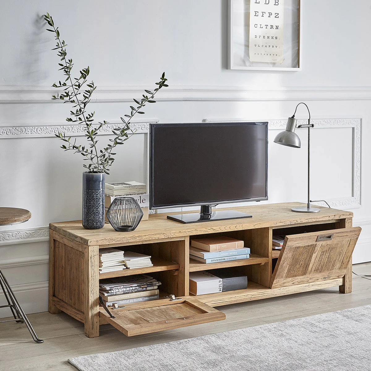 Mobile TV in teak massello riciclato 160 cm - Image 3