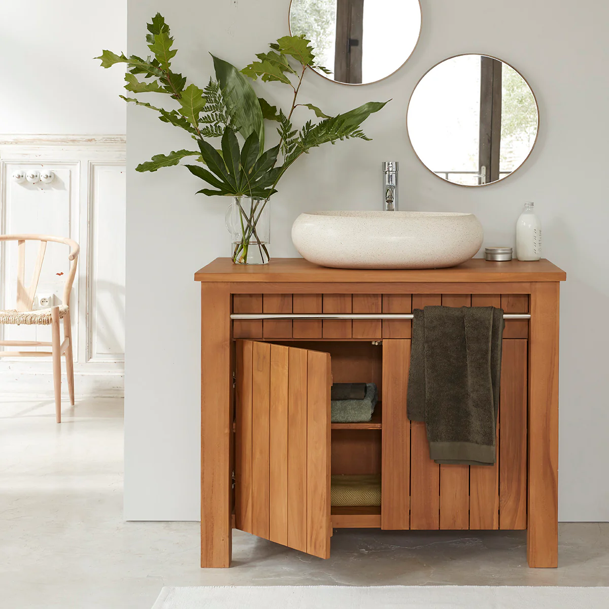 Mobiletto in teak massello 105 cm - Image 3