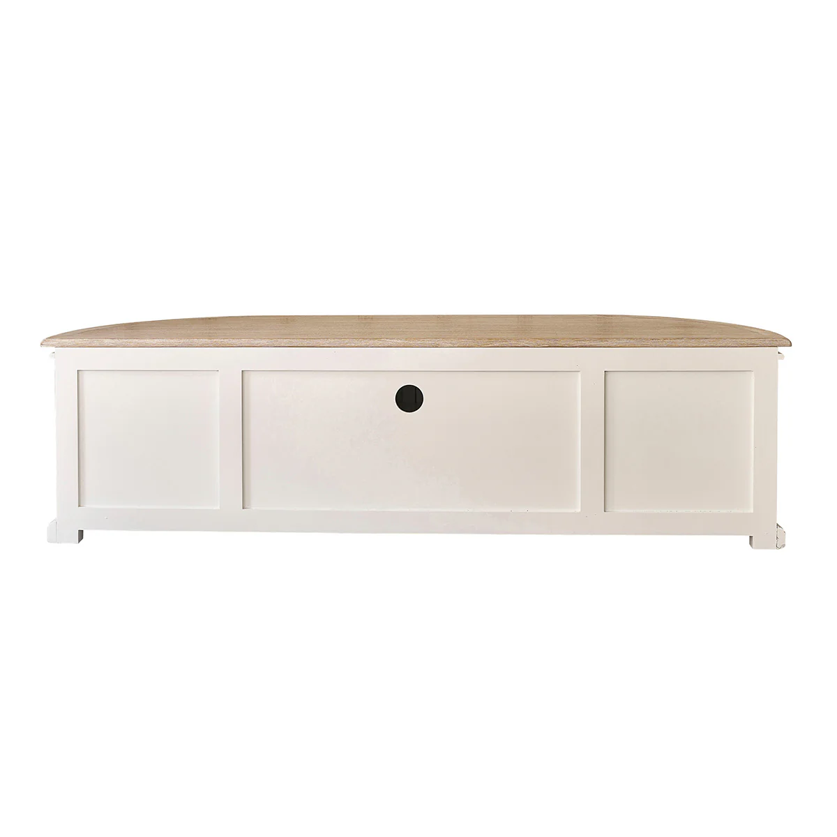 Mobile porta TV in legno mogano e teak bianco da 160 cm - Image 8