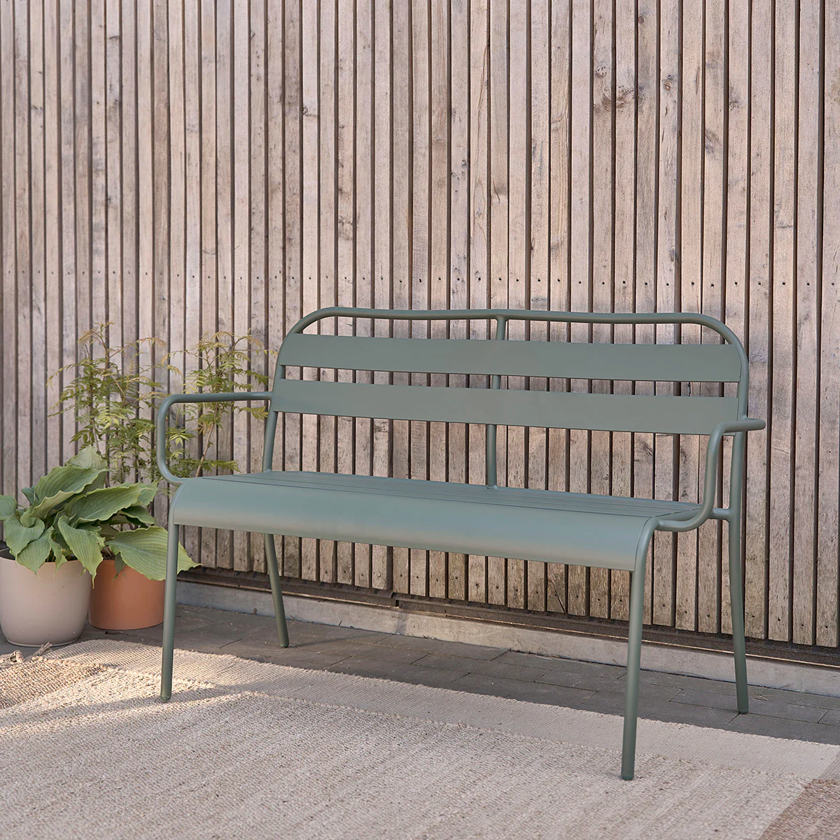 Panca in alluminio verde 118 cm - Image 5