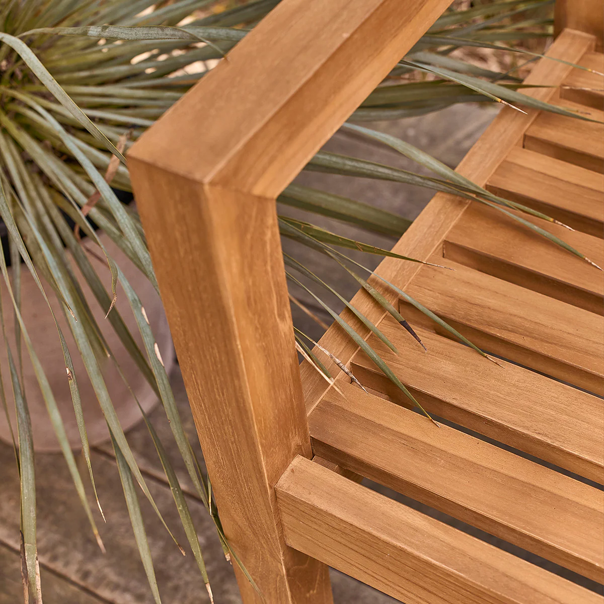 Panchina da giardino in teak massello 160 cm - Image 4