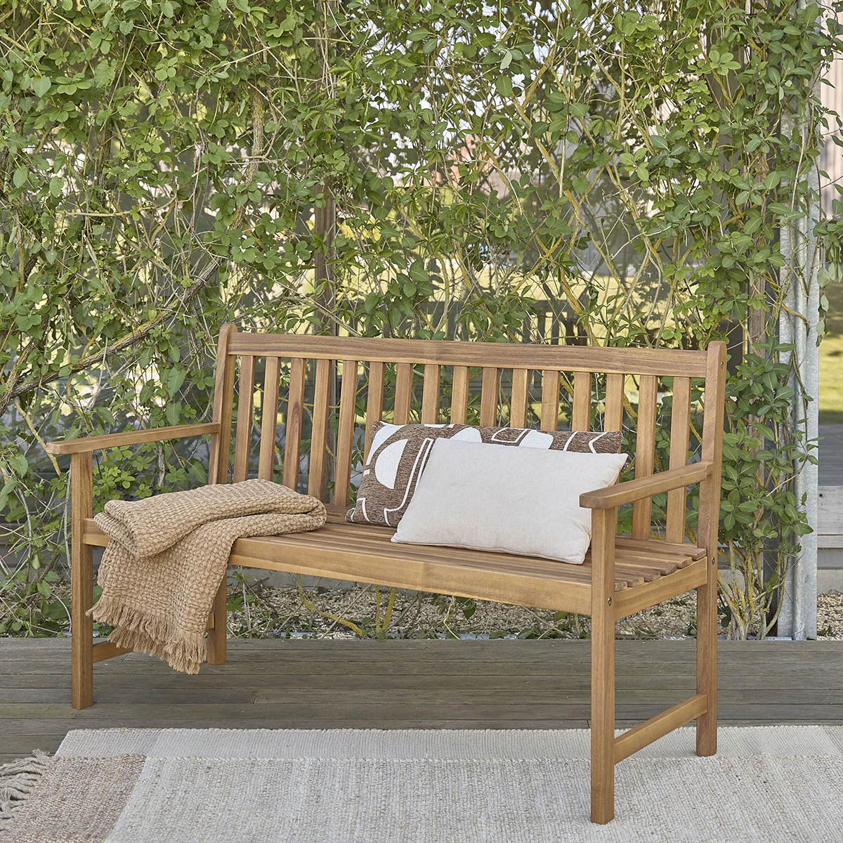 Panchina da giardino in acacia massello 150 cm - Image 3