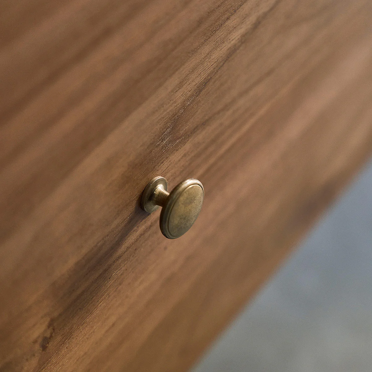 Panchina in teak massello e tessuto bouclé 120 cm - Image 6