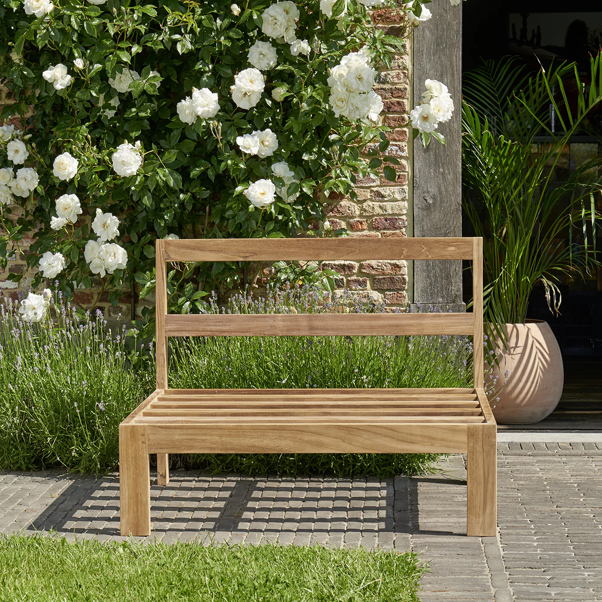 Poltrona da giardino in teak massello bianco - Image 4
