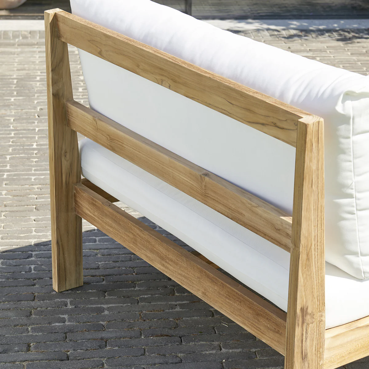 Poltrona da giardino in teak massello bianco - Image 5