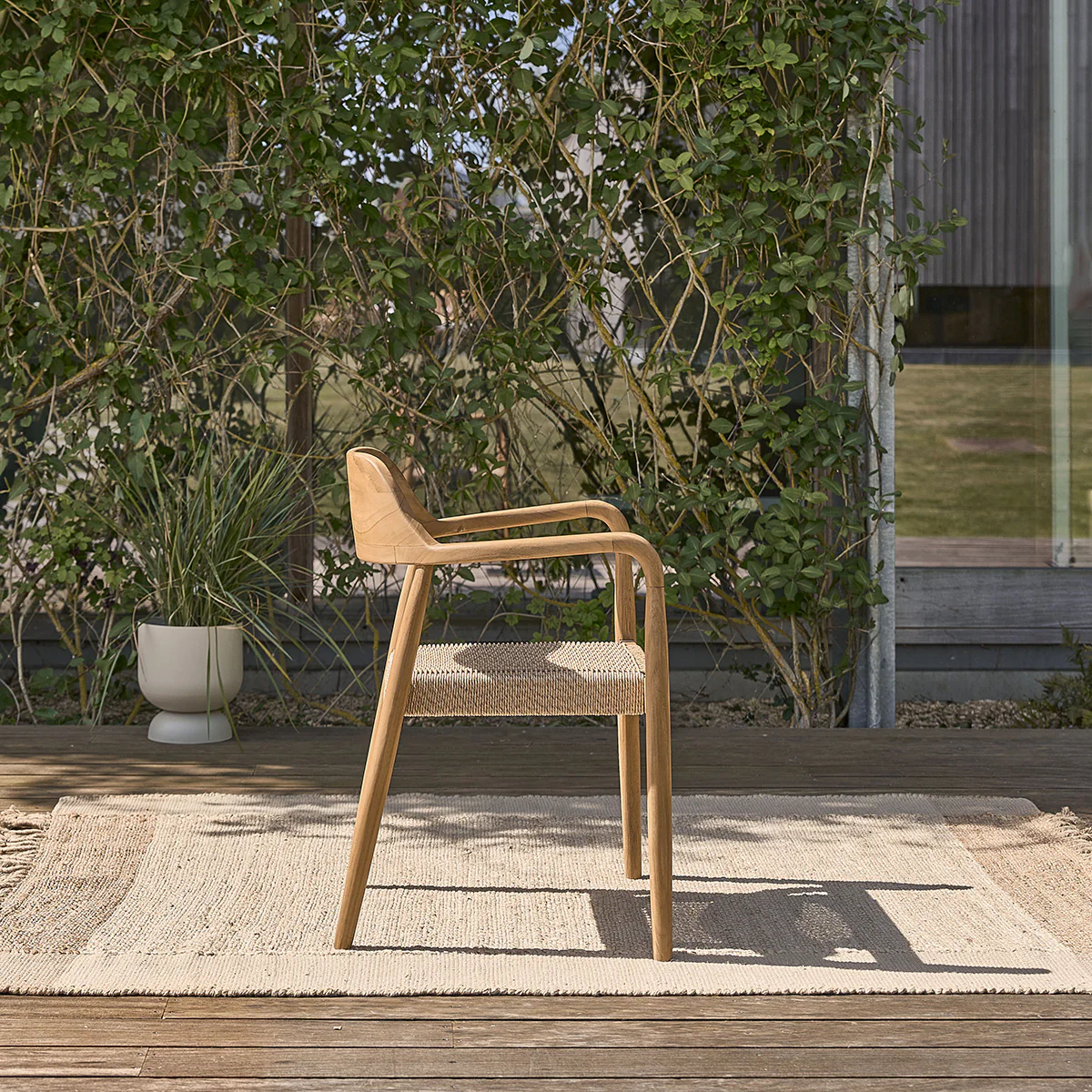 Poltrona da giardino in teak massello e corda (set di 2) - Image 3