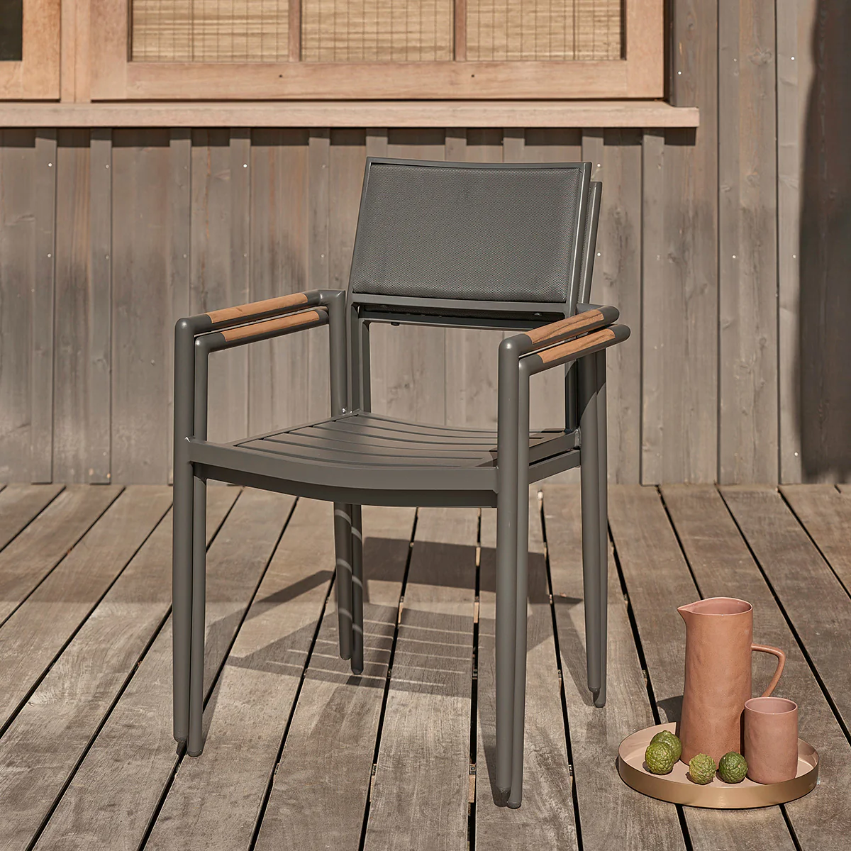 Poltrona da giardino in teak massiccio e alluminio - Image 6