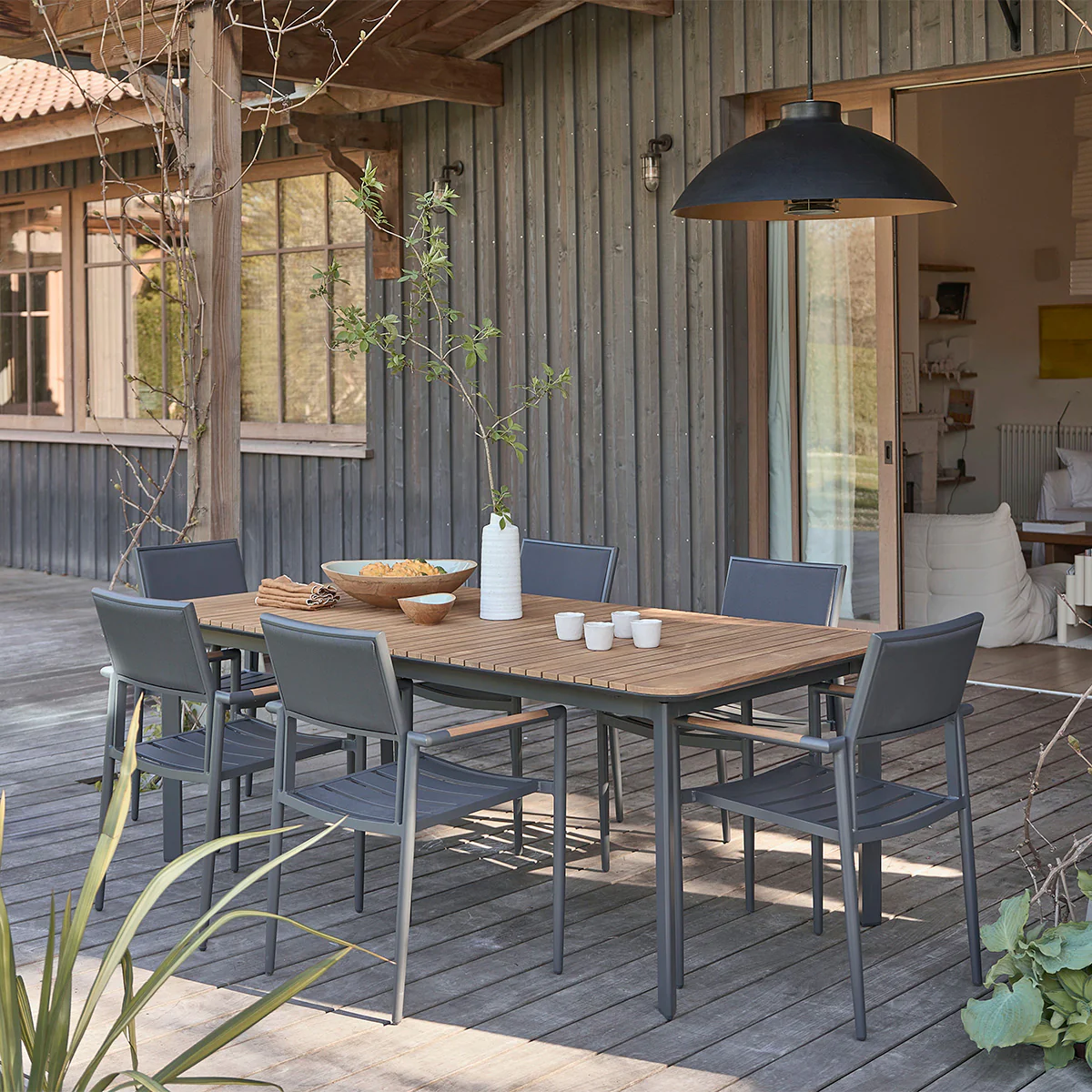 Poltrona da giardino in teak massiccio e alluminio - Image 7