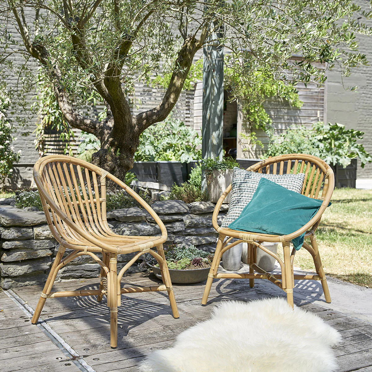 Set di 2 poltrone in rattan - Image 3