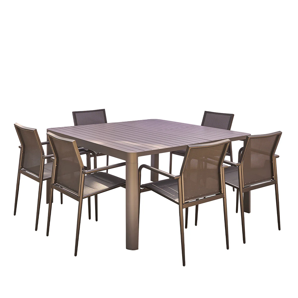 Salotto da giardino allungabile in alluminio grigio 6/8 pers. - Image 2
