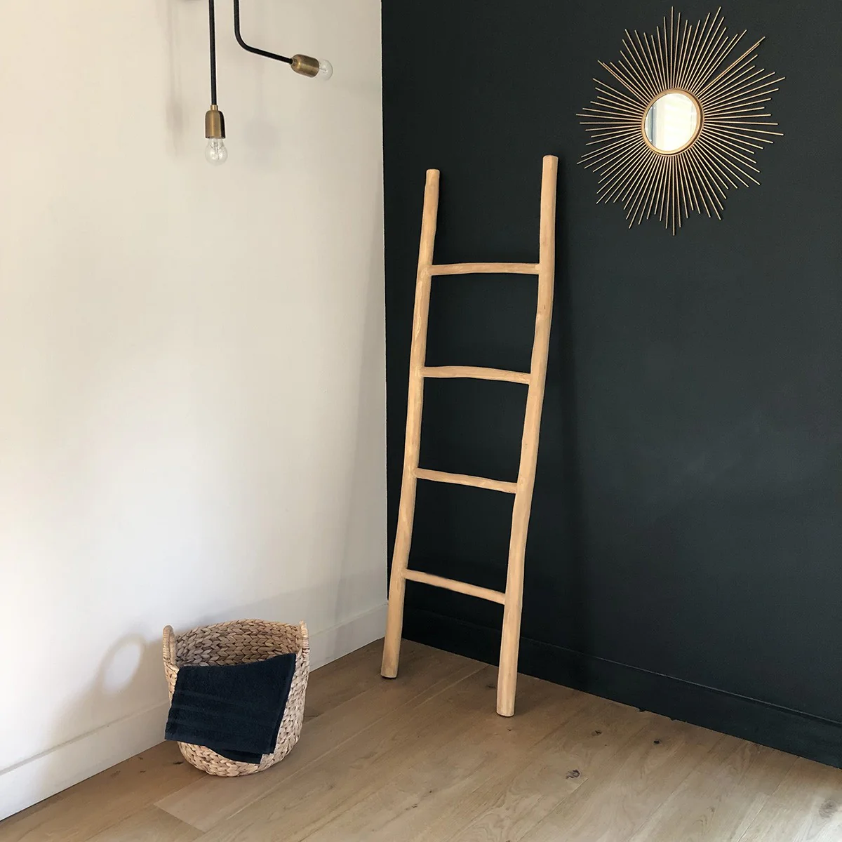 Scala portasalviette in teak massello 150 cm - Image 3