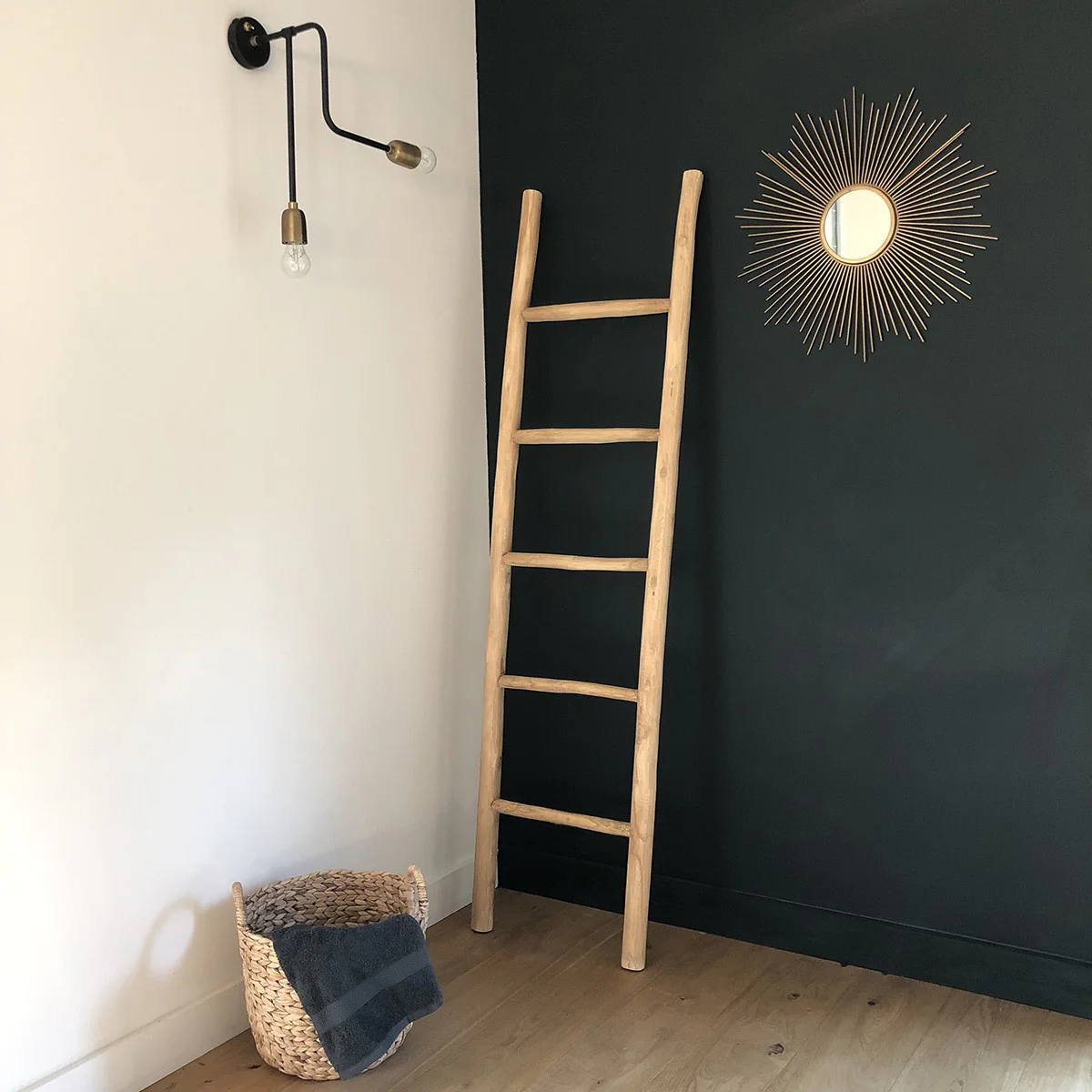 Scala portasalviette in teak massello 170 cm - Image 3