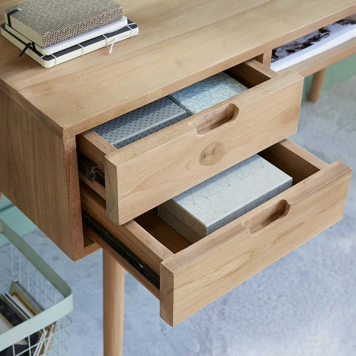 Scrivania in teak massello 130 cm - Image 3
