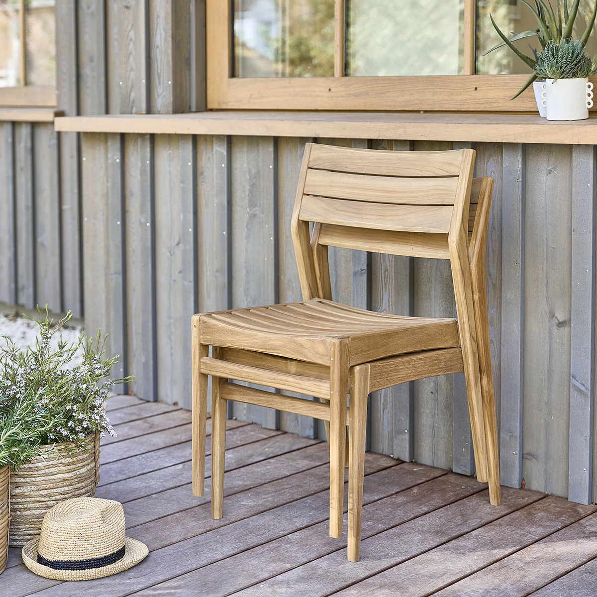 Sedia da giardino in teak massello - Image 3