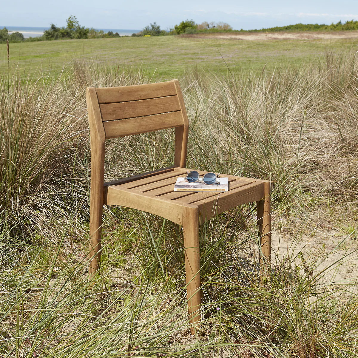Sedia da giardino in teak massello riciclato