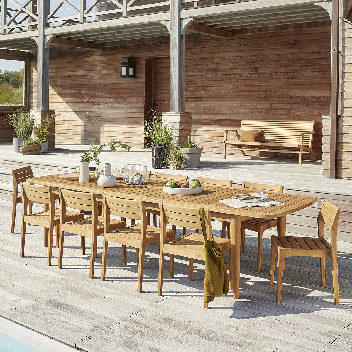 Sedia da giardino in teak massello riciclato - Image 7