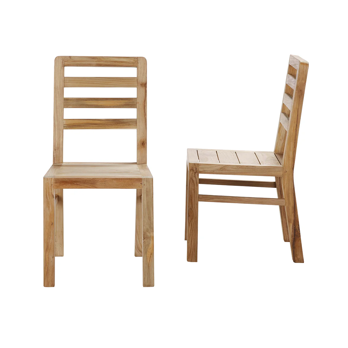Set di 2 sedie in teak massello riciclato - Image 2