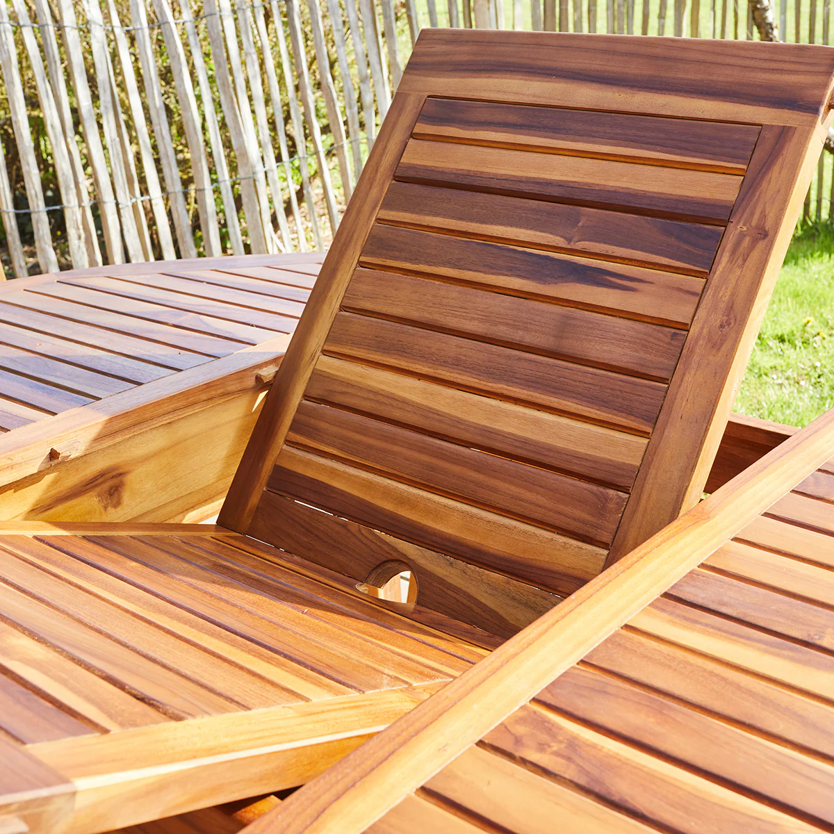 Set di mobili da giardino con tavolo allungabile in teak massello oliato 4/8 pers. - Image 6