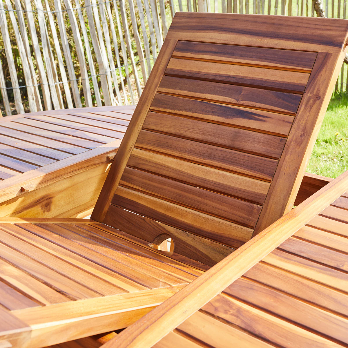Set di mobili da giardino con tavolo allungabile in teak massello oliato 6/8 pers. - Image 4