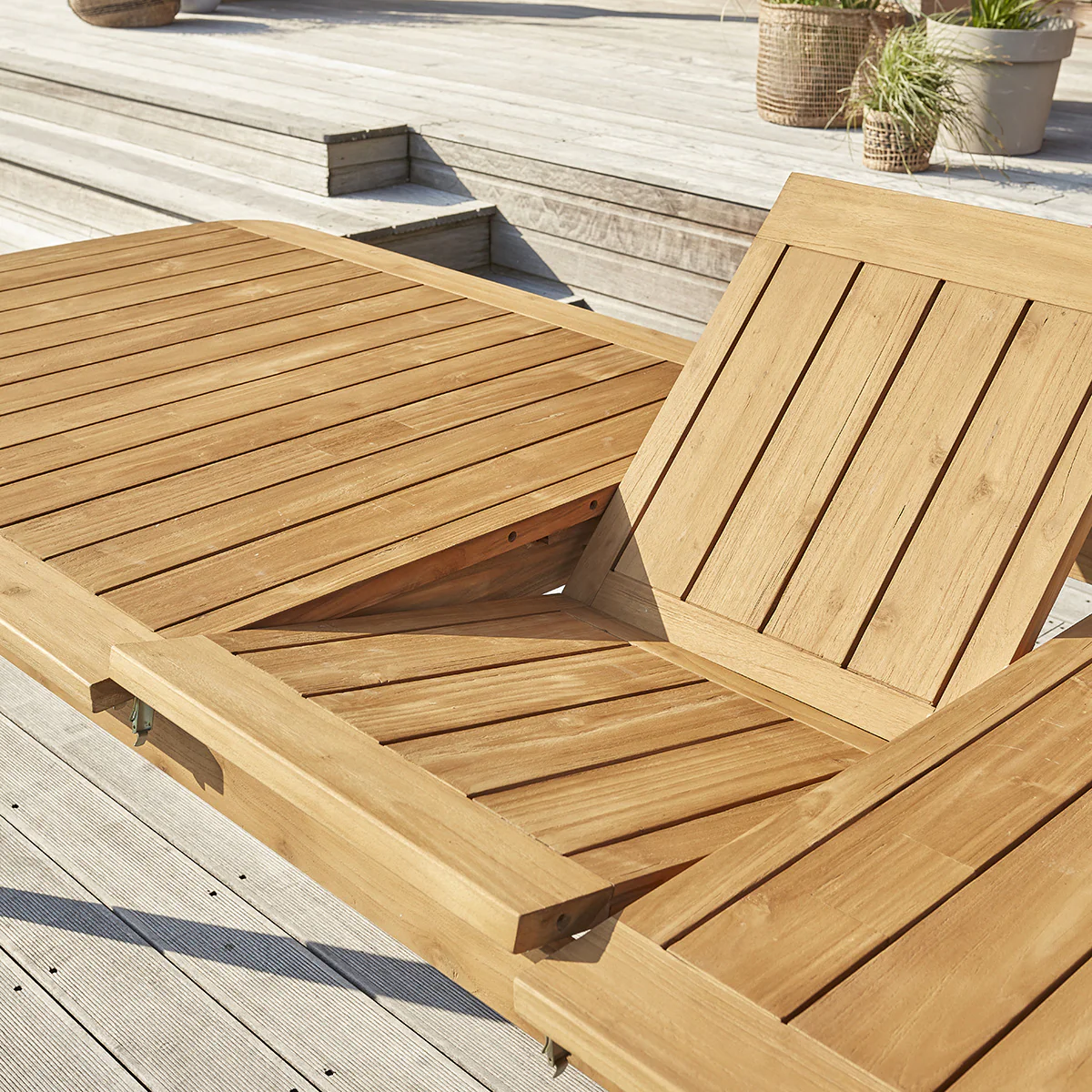 Set di mobili da giardino con tavolo allungabile in teak riciclato 10/12 pers. - Image 5