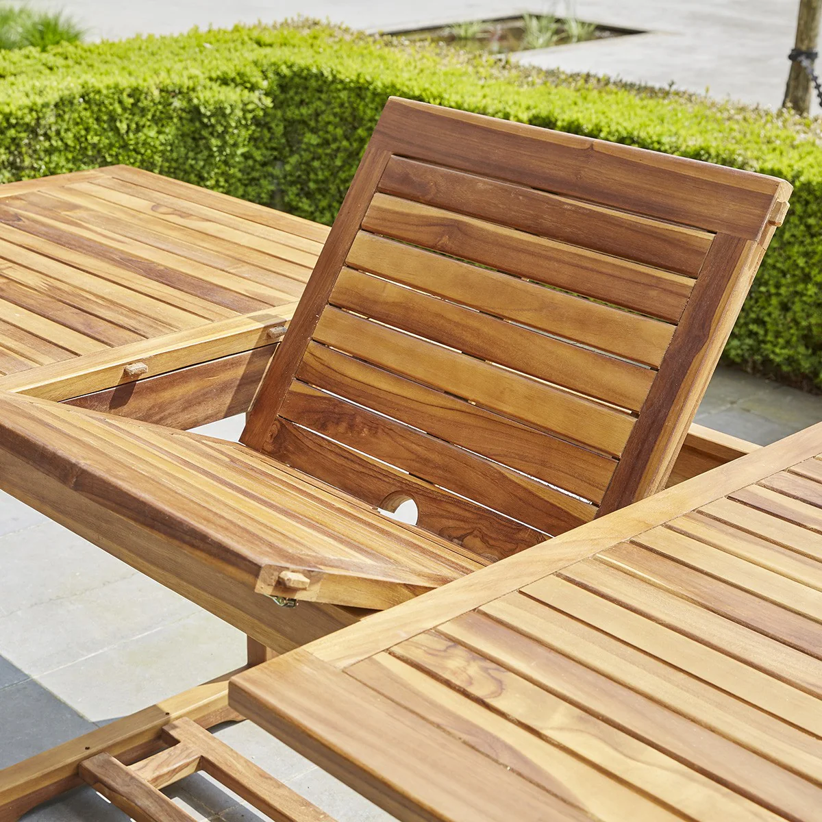 Set di mobili da giardino in teak massello con tavolo allungabile 8/10 pers. - Image 4