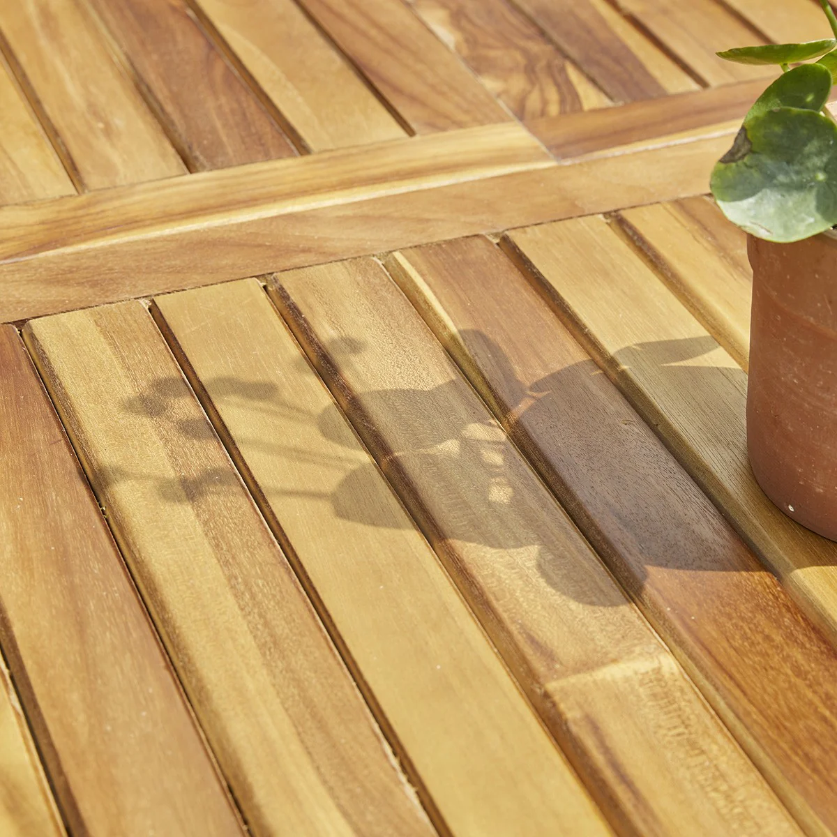 Set di mobili da giardino in teak massello con tavolo allungabile 8/10 pers. - Image 5